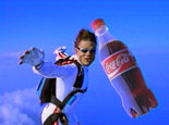 QT skysurfing stunts for Coke Japan